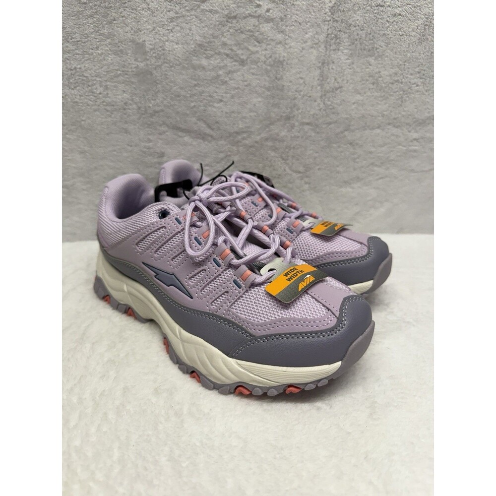 Avia Elevate Wide Width Women’s Hiking Trail Sneakers Purple Memory Foam 7W
